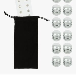 Silver Magnetic Pearl Veil Weights